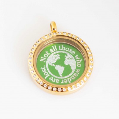 Not all those who wander are lost - Locket and Plate Set
